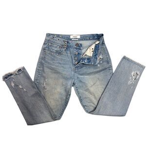 Pistola Women’s Studded Distressed Jeans Size 27 – Light Wash
